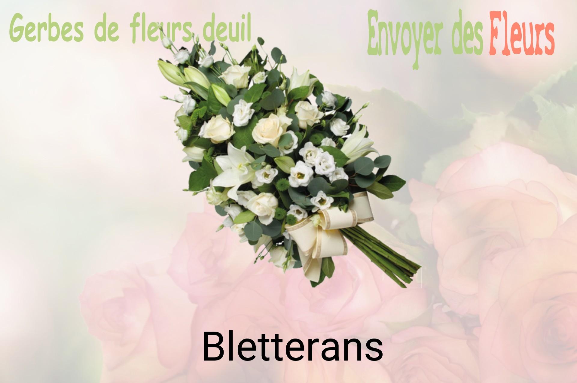 Gerbe de fleurs de deuil livrée à Bletterans